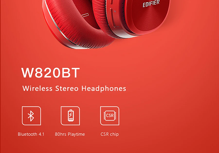 EDIFIER W820BT беспроводные Bluetooth стерео наушники Bluetooth V4.1 с технологией CSR регулируемые наушники