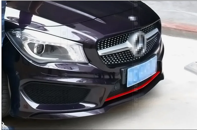 The red stainless steel decoration for Mercedes Benz CLA front bumper sequins accessories