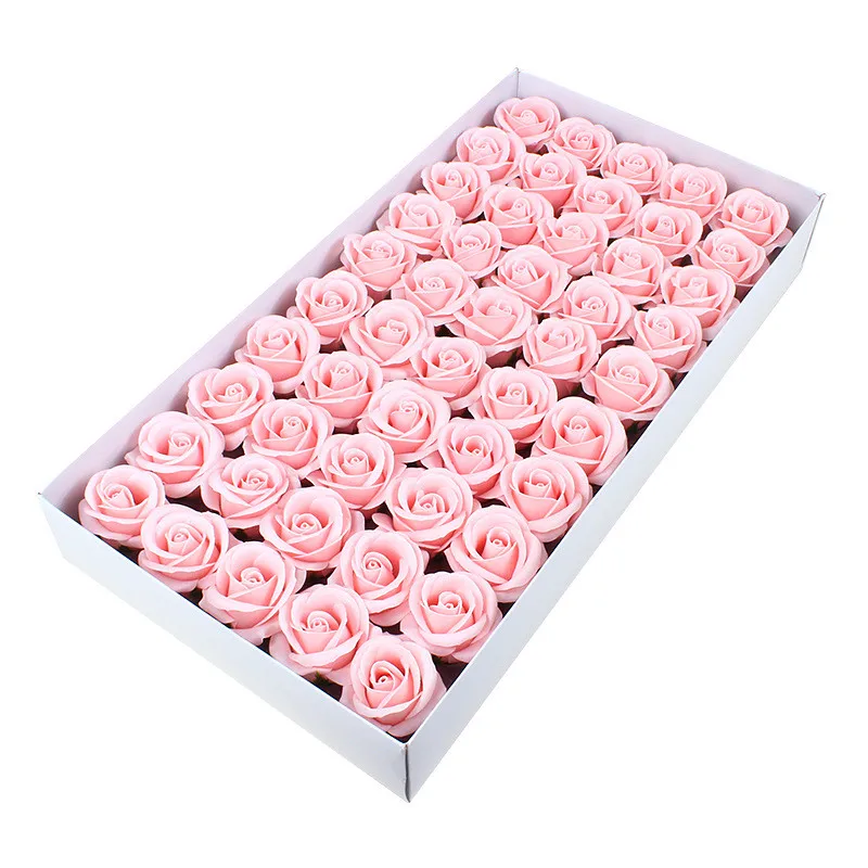 50 шт./лот, мыло, роза, искусственный цветок, свадебная мебель для дома, высокое качество, превосходное мыло, цветочные головки, подарок на день Святого Валентина - Цвет: C3