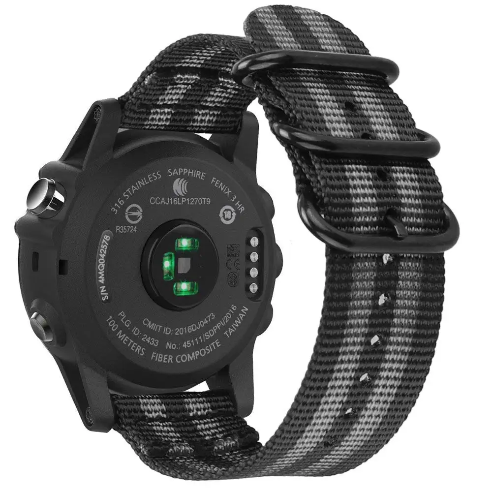 GXV Премиум Nato нейлоновый ремешок 26 мм ремешок для часов Garmin Fenix 6X/6X Pro/5X/5X Plus/Fenix 3 кольцо сменный ремешок