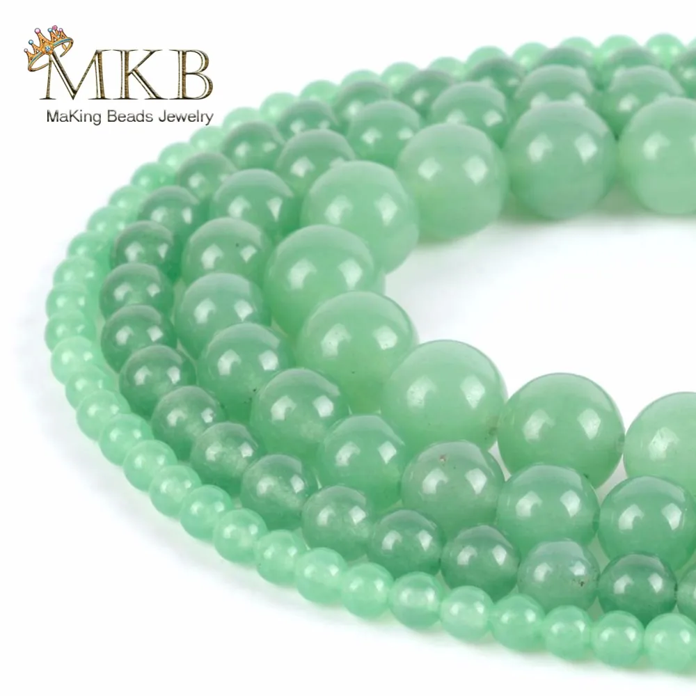 

Natural Round Green Aventurine Stone beads 4 6 8 10 12mm Ball Beads Diy Bracelet Necklace Jewelry Making 15inch Perles Bijoux