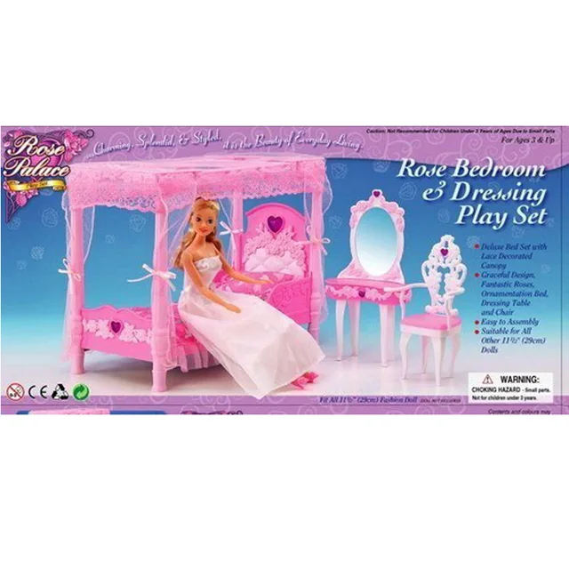 Nieuwe case voor Barbie pop slaapkamer meubels accessoires garderobe ... Nieuwe case voor Barbie pop slaapkamer meubels accessoires garderobe ...