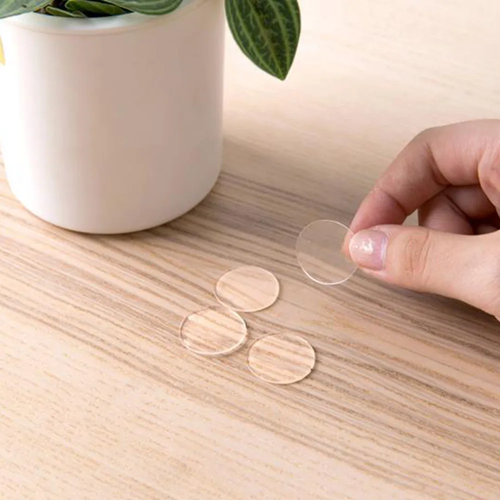 

70pcs Round Transparent Household Seamless Glue Decoration Traceless Adhesive Tape Fixation Double Sided Waterproof Paste