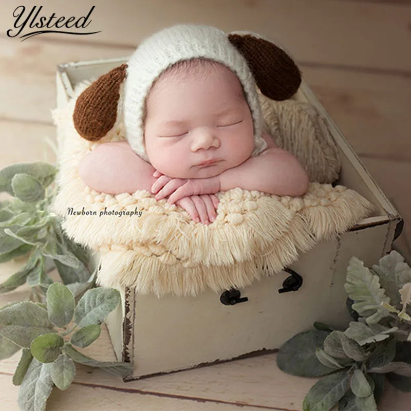

Ylsteed Crochet Newborn Photography Blanket Basket Stuffer Filler Baby Photo Shooting Backdrop Blanket Baby Boy Girl Photo Props