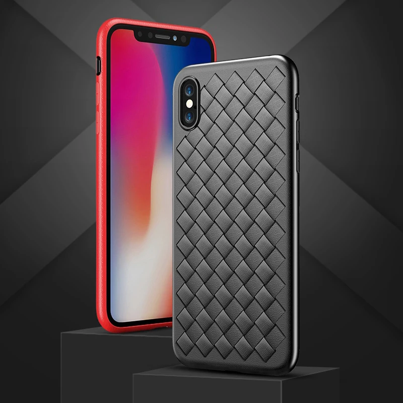 

Luxury Grid Case For iPhone 6 6S iPhone 7 8 Plus Ultra Thin Silicon Capinhas For iPhone X XsMAX XR 6 6s Phone Cases Accessories