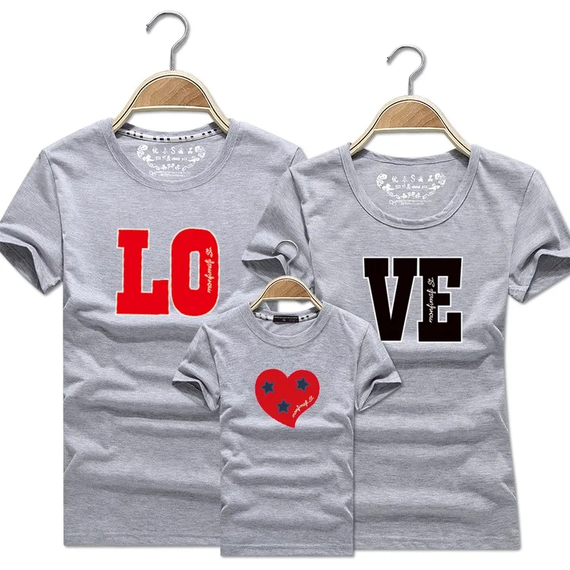 

1PC Mom and Daughter Children's T-shirts Cotton Mother And Son Clothes Short Sleeve Family t shirt Father Son Matching Clothes