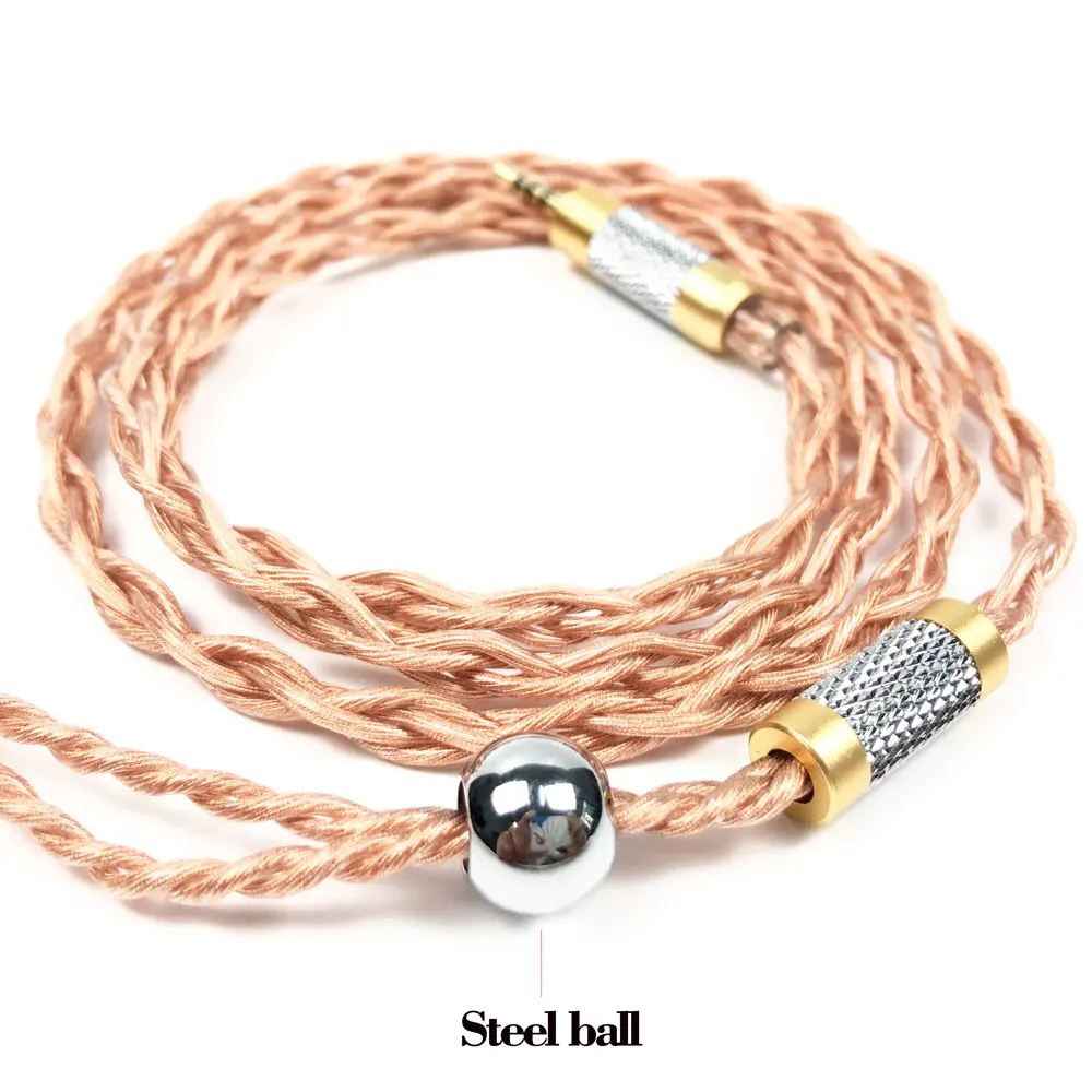 

New JCALLY upgrade oxygen-free copper 0.75mm 0.78mm 2pin Earphone cable 3.5MM For Westone1964 JH U16 w4r es3 es5 TFZ headset