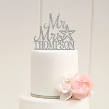 Морская звезда Блестящий Торт Топперы пользовательское имя морской свадьбы. Свадебный душ. Обручение девичник вечерние палочки для торта