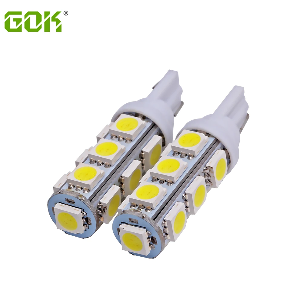 50 шт. Автомобильные светодиодные лампы T10 W5W 13led 5050 smd t10 13SMD клиновидные