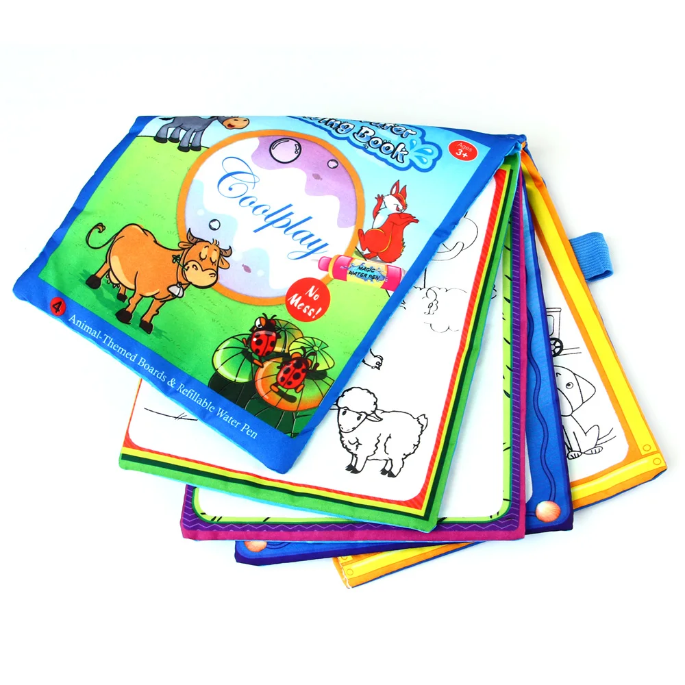 L eau Dessin Livre Enfants Peinture Animaux Livre de Coloriage Magique Stylo Toile Doodle Illumination Lettre Livres Apprenant T´t le Jouet dans Dessin