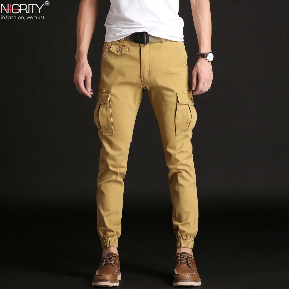 

NIGRITY Tactical new fashion Pants Male Jogger Casual Plus Size Cotton Trousers Multi Pocket Military Style Army mens Cargo pant