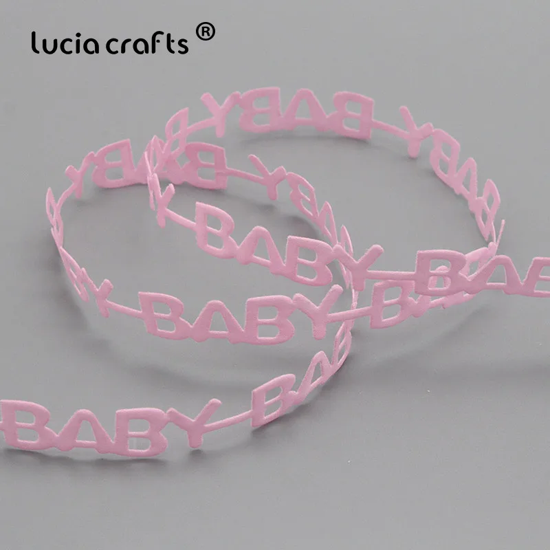 Lucia crafts 10 мм белые, синие, розовые "детские" кружевные ленты с отделкой аксессуары 2y/лот P0604 - Цвет: pink