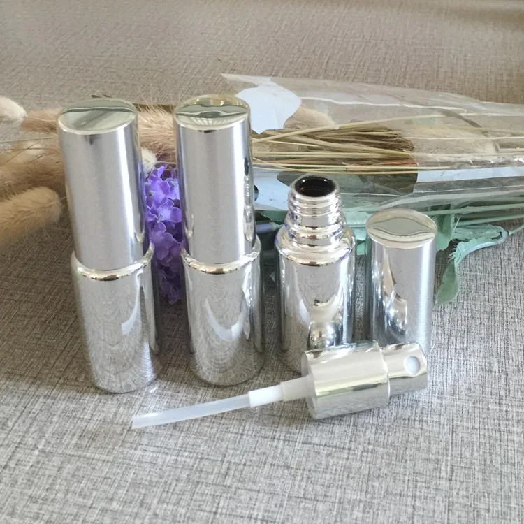 

50pcs/lot 15ml High temperature silver plated refillable empty atomiser spray perfume bottle,glass silver 15ml perfume container