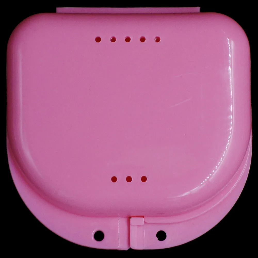 Квалифицированный компактный цветной стоматологический ортодонтический фиксатор коробка/Чехол мундгарды biteguards зубные протезы спортивная защита 6 цветов MY313 - Цвет: Pink