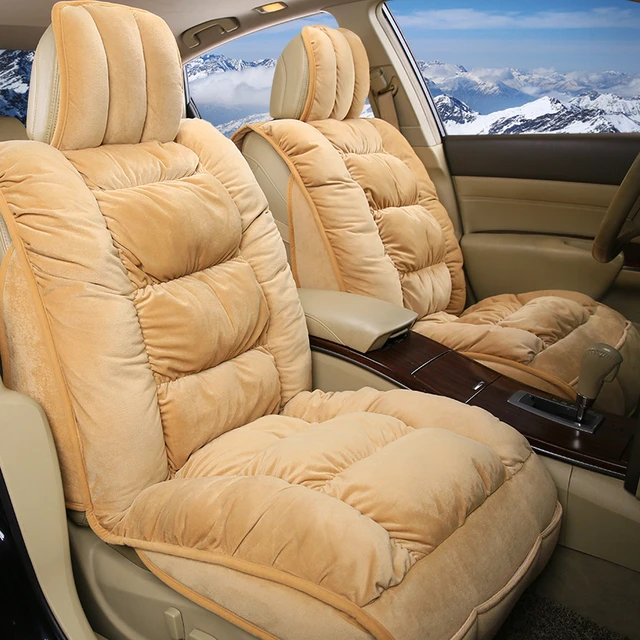 Winter Warm Velvet Car Seat Covers Down Cotton 5 Seats Cushion Winter Warm Velvet Car Seat Covers Down Cotton 5 Seats Cushion Airbag Free Universal Fit Whole