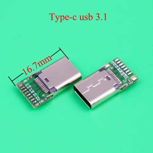 YuXi USB 3.1 Tip C Konektörü 24 Pin Dişi Soket priz adaptörü lehim tel ve kablo 24 P PCB kartı destek