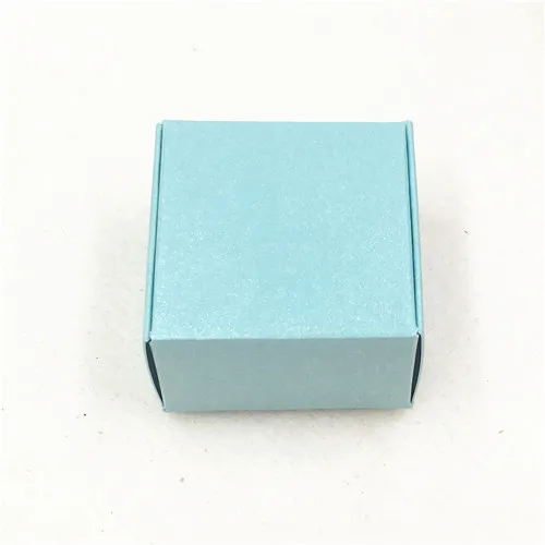 50 шт 6,5x6,5x3 см с ПВХ окна квадратная коробка цвет милые ювелирные изделия/Конфеты/печенье/торт упаковочная коробка - Цвет: blue