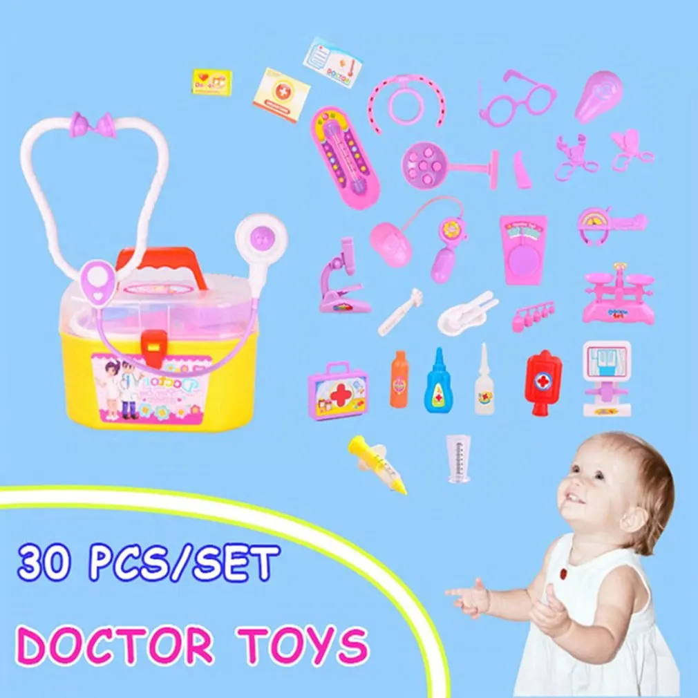 30pcs/set Baby Medical Kit Doctor Toys DIY For Children Pretend Doctor