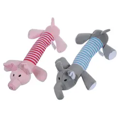 2 собака, щенок, домашние животные Жевательная пищалка плюшевые игрушки звук игрушки "Свинка"