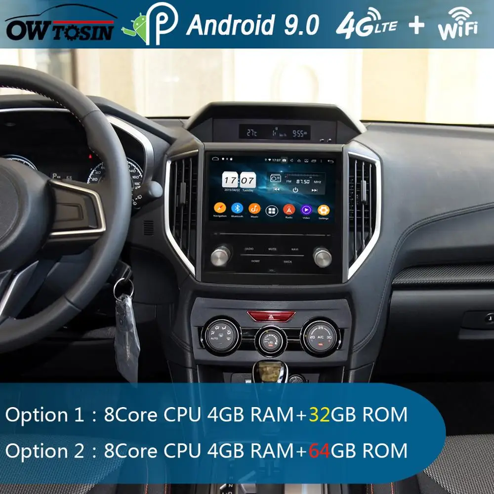 Автомагнитола с GPS-Навигатором Android 9 0 8 &quotIPS Восьмиядерный процессор 4 Гб ОЗУ + 64