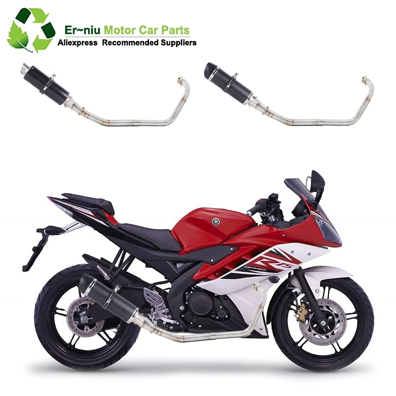 

R15 YZF-R15 MT15 Motorcycle Full System Exhaust Muffler Escape Modified Link Pipe Slip-On For yamaha R15 2008-2017