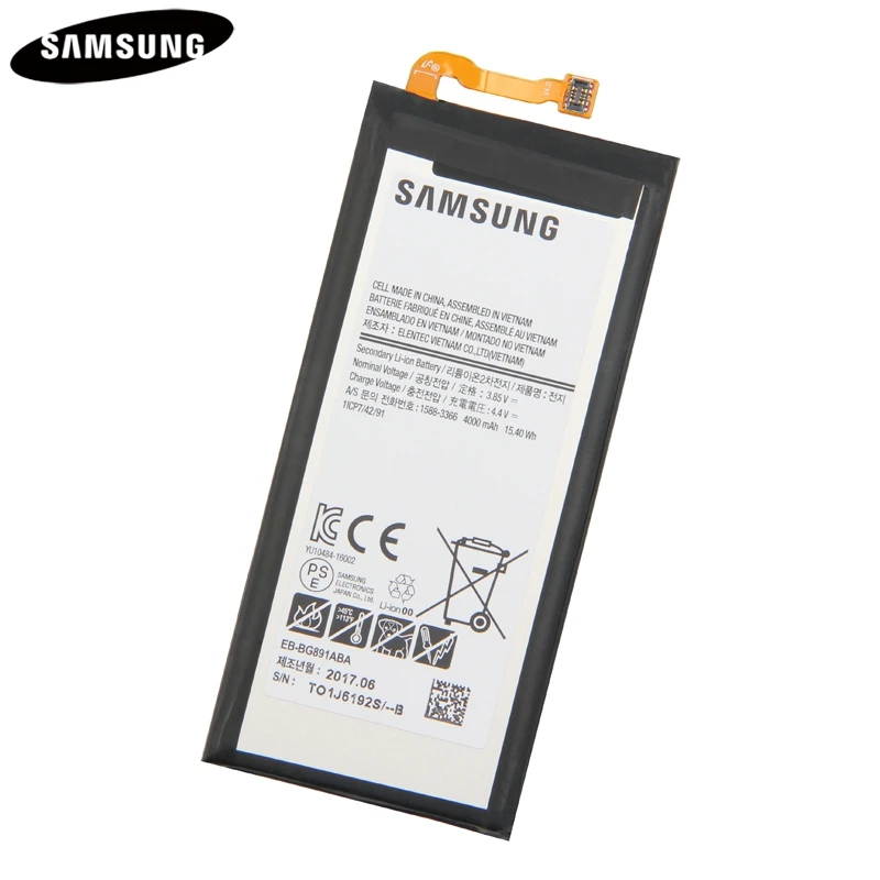 Подлинный сменный аккумулятор EB-BG891ABA для Sasmung Galaxy S7Active S7 Active 4000mAh подлинный аккумулятор для телефона