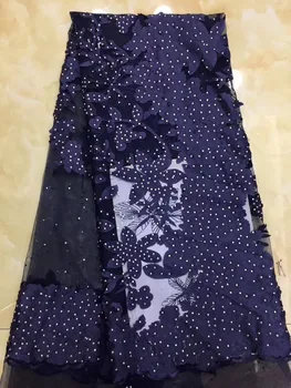 

African Lace Fabric 2019 High Quality net Lace Embroidery French Tulle Lace Fabric For Wedding DPMA135