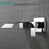 BECOLA Delivery Chrome Waterfall Basin Faucet Wall Mounted bathtub Bathroom Faucet Single Handle Mixer Tap Torneira ► Photo 3/5