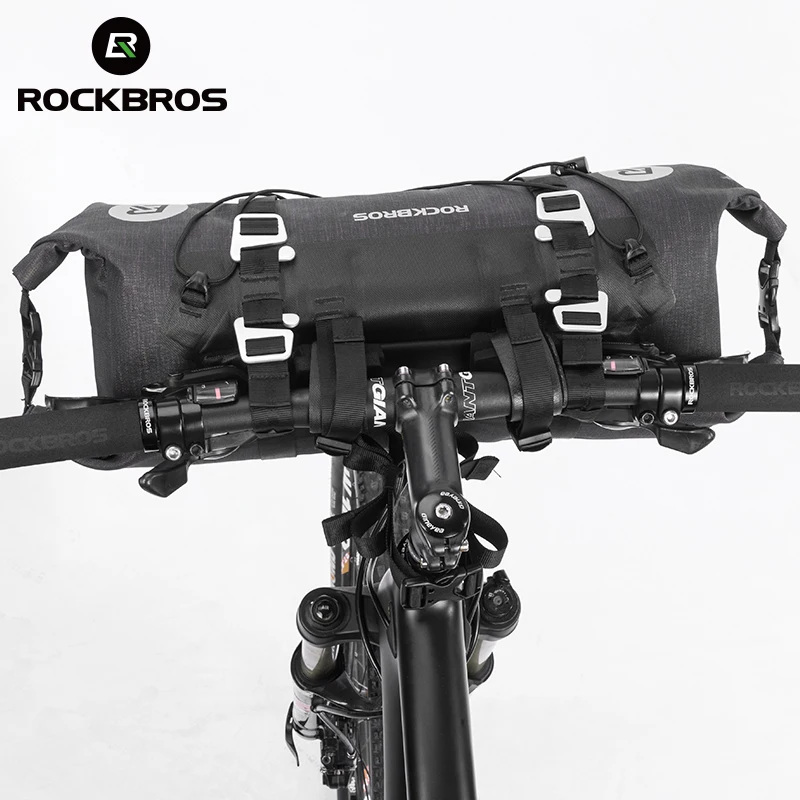 ROCKBROS, большая емкость, MTB, для велосипедного руля, сумки, водонепроницаемые, для велосипеда, передняя Труба, сумки, передняя рама, для багажника, для велосипеда, аксессуары