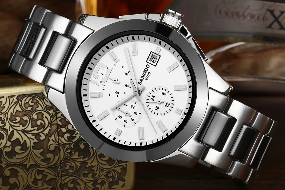 Free shipping 40mm Sangdo Business watch Automatic mechanical movement Waterproof watch High quality Men s watch