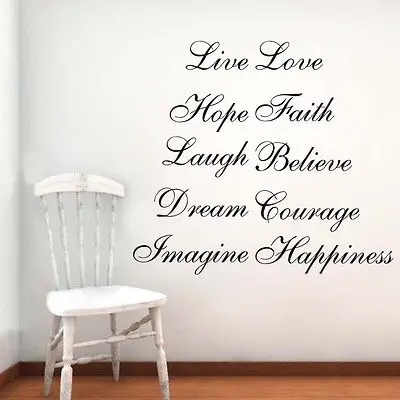 Live Liebe Hoffnung Traum Treppen Decals Vinyl Briefe Wandaufkleber