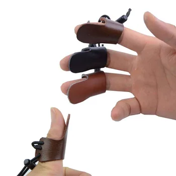 

3pcs Archery Finger Guard Archery Protect Glove The Mediterranean Shooting Leather Trigger Finger Single Seam Traditional Glove