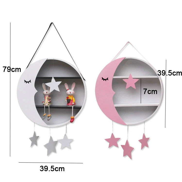 Большая Скандинавская настенная Луна Звезда деревянная полка настенная полка для хранения шкаф полка органайзер гостиная кухня хранения тарелки стеллаж для хранения