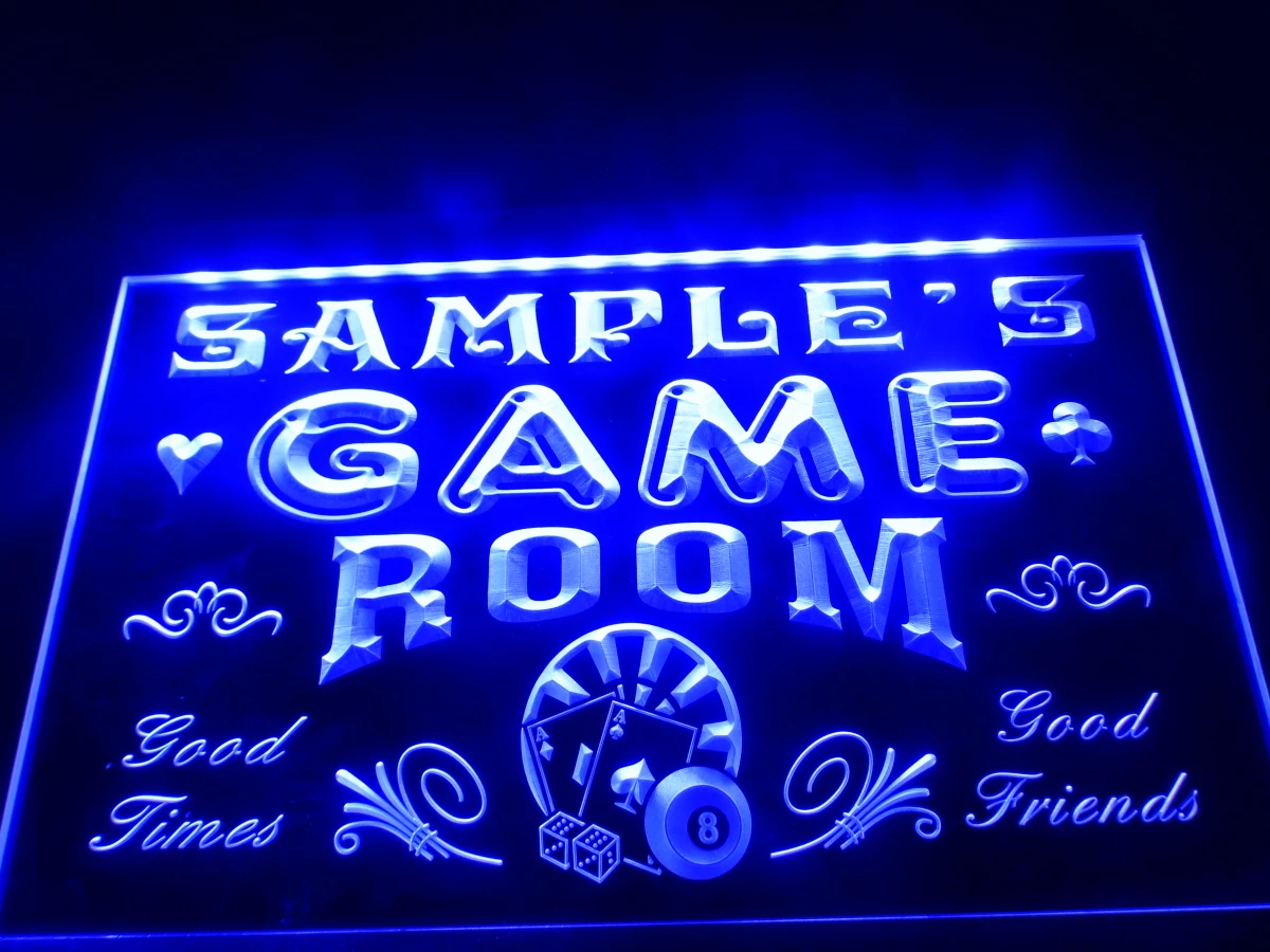 Led Neon Light Sign RGB Custom Personalized Man Cave GameRoom 