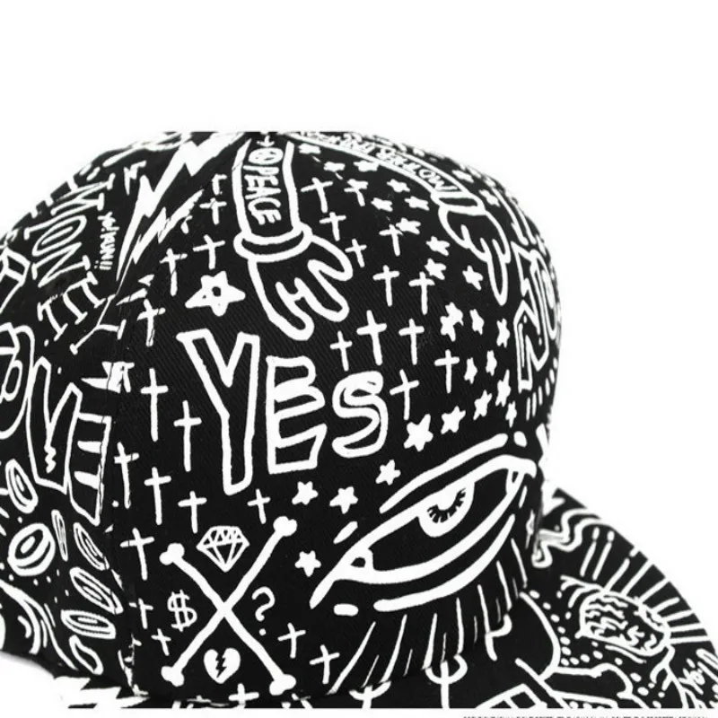 

Unisex Vintage Baseball Flat Bill Hat Hippie Eye Hiphop Adjustable Cap 316