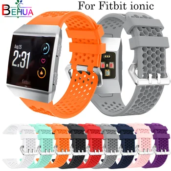 soft Silicone sport strap for Fitbit ionic Replacement perforation breathability smart bracelet Wrist Band straps accessories band for fitbit ionic soft silicone replacement sport band strap for fitbit ionic smart fitness watch band sport high quality