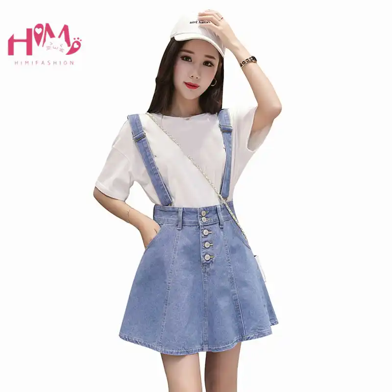 denim skirt overall