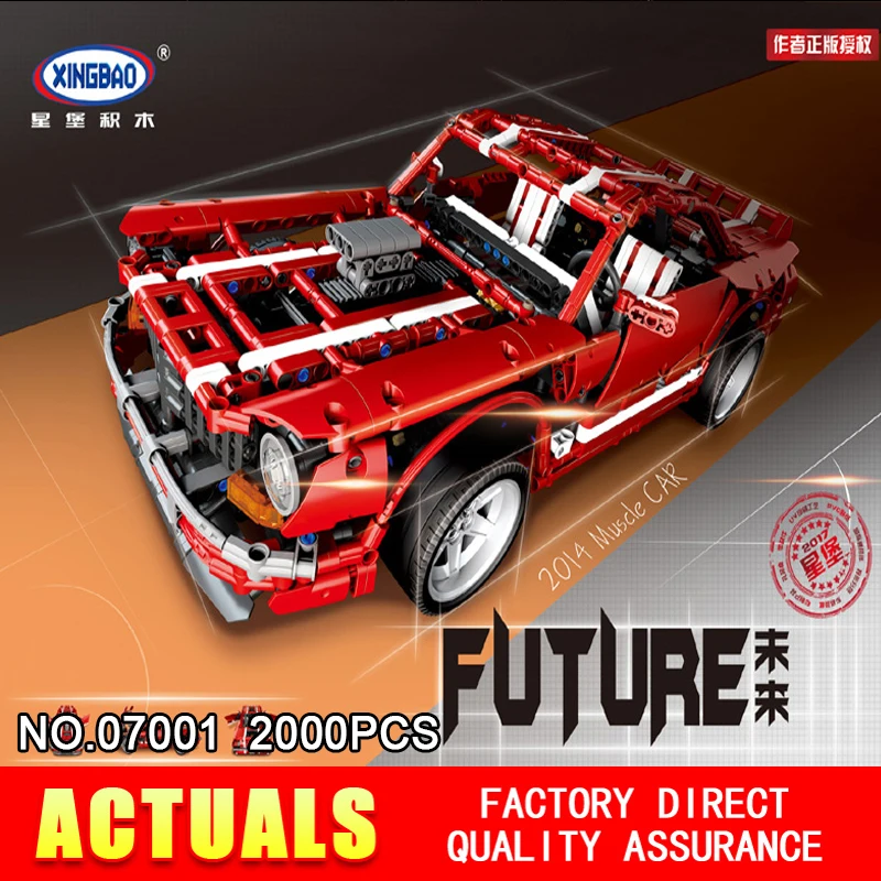 

XingBao 07001 2000Pcs Creative MOC Series The 2014 Muscle Car Set children Educational Building Blocks Bricks Toy Model