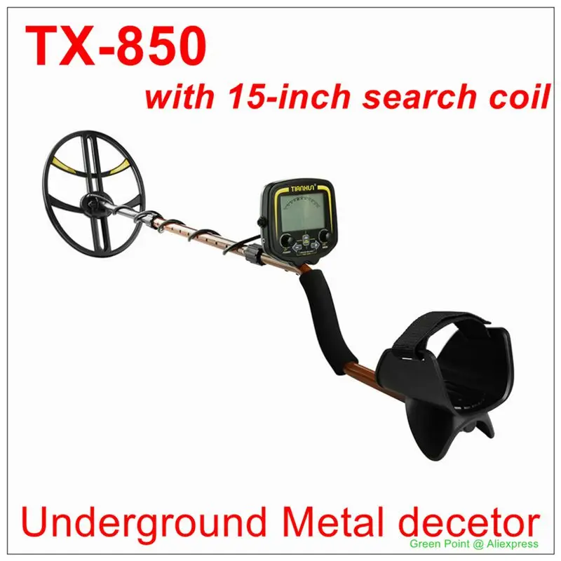 Комплектация Deluxe TX-850 подземный детектор металла с 15-дюймовым поисковая катушка TX850 золотоискатель Охотник за сокровищами TX 850