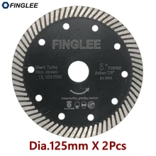 2pcs Dia.125mm Diamond Hot Pressed Superthin Diamond Turbo Blade Hard Material Ceramic/Tile Granite Cutting Disc Diamond blade 5pcs diameter 4 5 hot pressed sintered mesh turbo diamond saw blade dry or wet cutting disc 115mm diamond wheel hard material