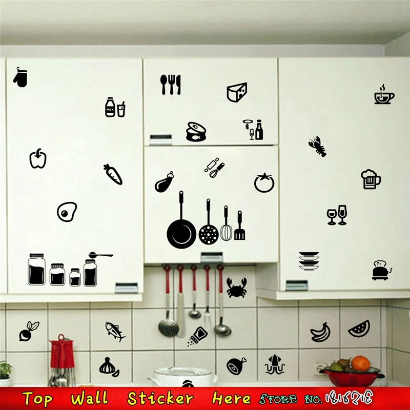 Cupborad Stickers For Kitchen Room Decoration Furniture