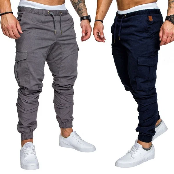 ZOGAA размера плюс 3XL мужские новые штаны для бега спортивные штаны для бега черные штаны для фитнеса одежда для спортзала с карманами спортивные штаны для отдыха