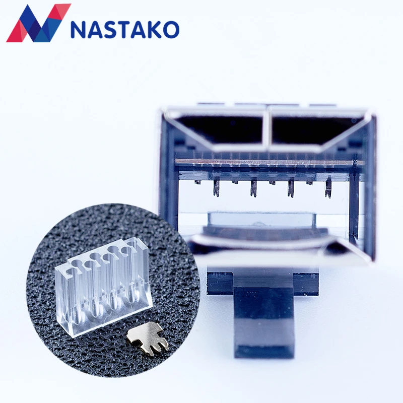 Настако черный Cat6 Cat5e rj45 разъем cat 6 сетевой Сплит Тип stp металлические