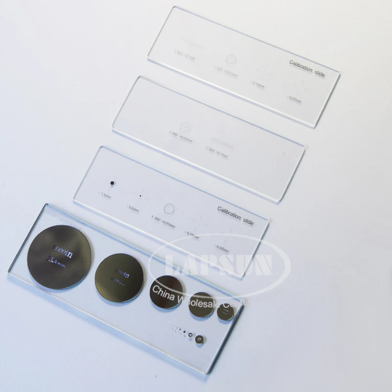 

Microscope Stage Measurement Glass Micrometer Calibration Slide Scale Ruler DIV 0.01MM 0.1MM Cross Coordinate Scale
