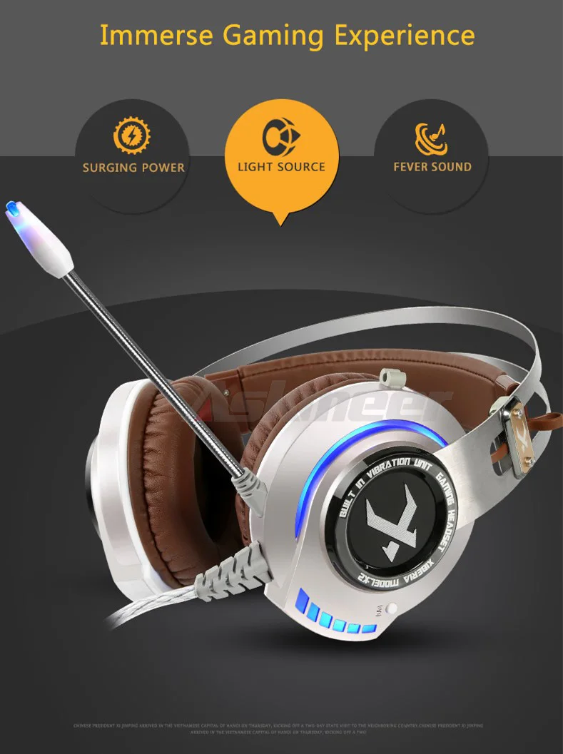 XIBERIA K2 Computer Gaming Headphones Stereo Surround Sound Glowing LED Light Game Headset Gamer with Microphone fone de ouvido (2)