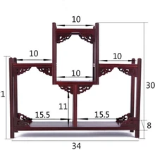 Красный кислоты высокой два низкий тип бегю-полка, античный стойки, сокровище, полка, рукоделие, гостиная стойке