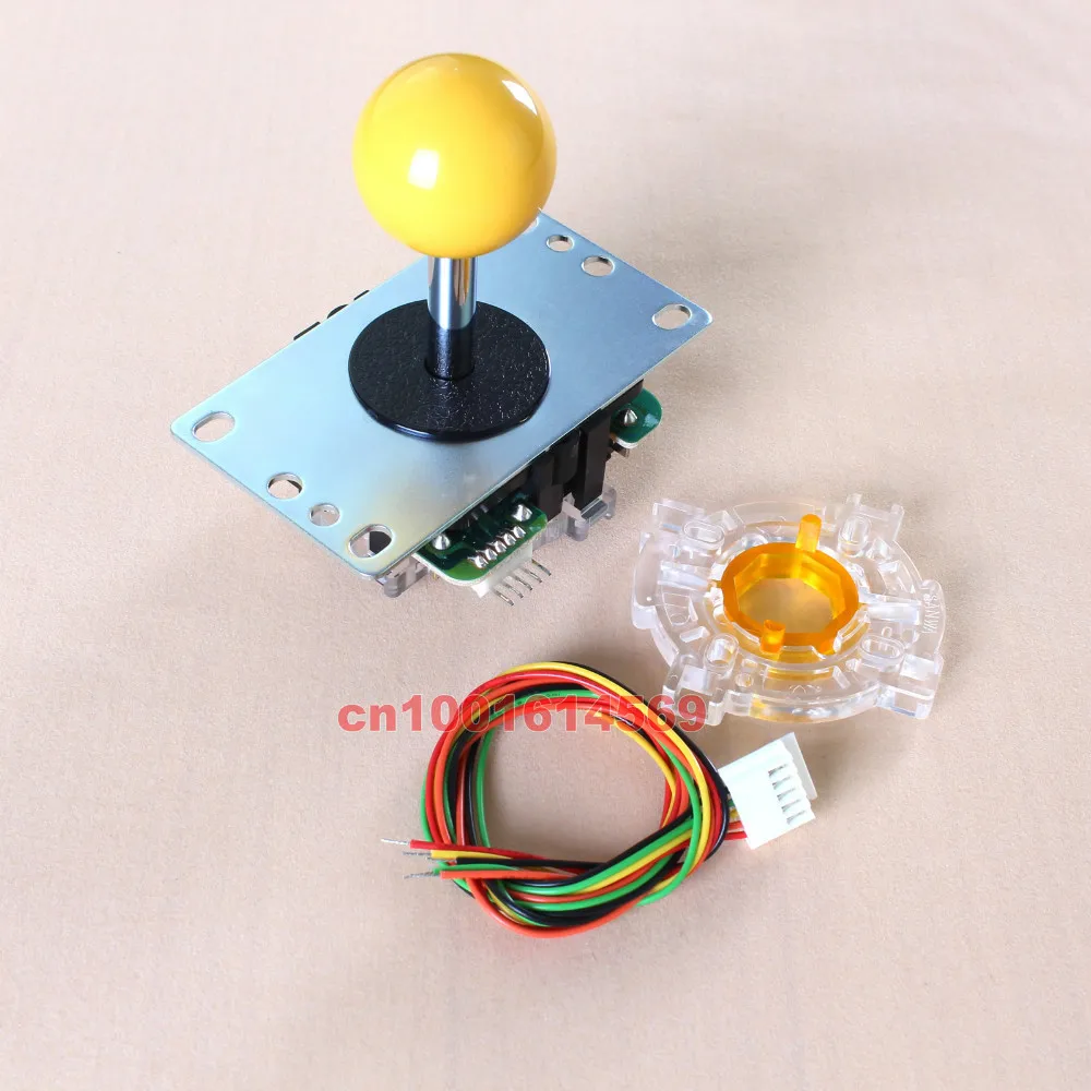 

NEW GENUINE SANWA JLF-TP-8YT ARCADE JOYSTICK WITH YELLOW BALL TOP HANDEL FREE SHIPPING WITH SANWA GT-Y GATE