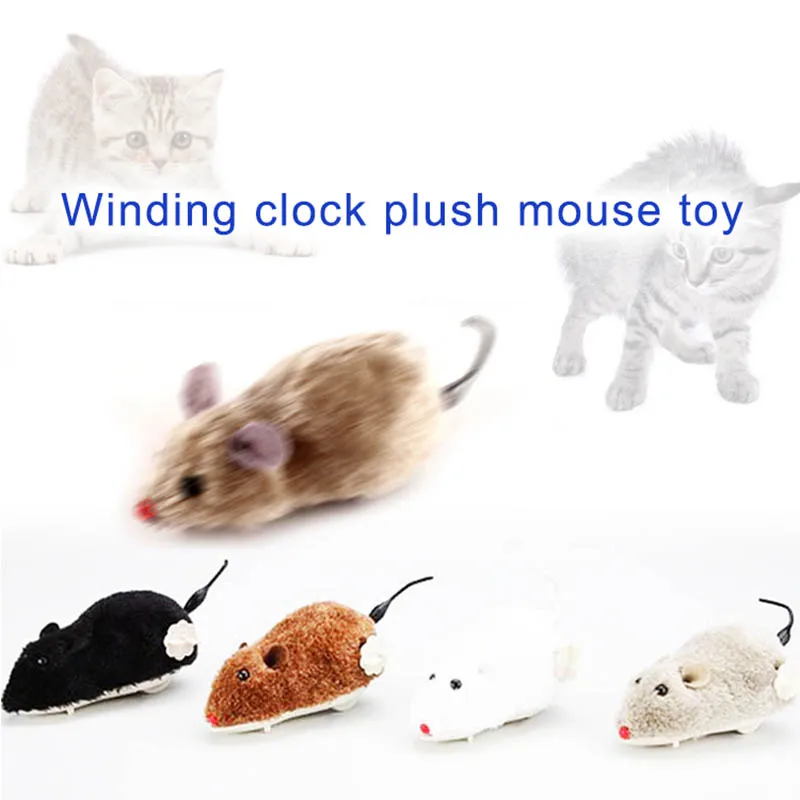 Plush Animal Toy Fake Hamster Mouse with Clockwork for Boys Girls Baby