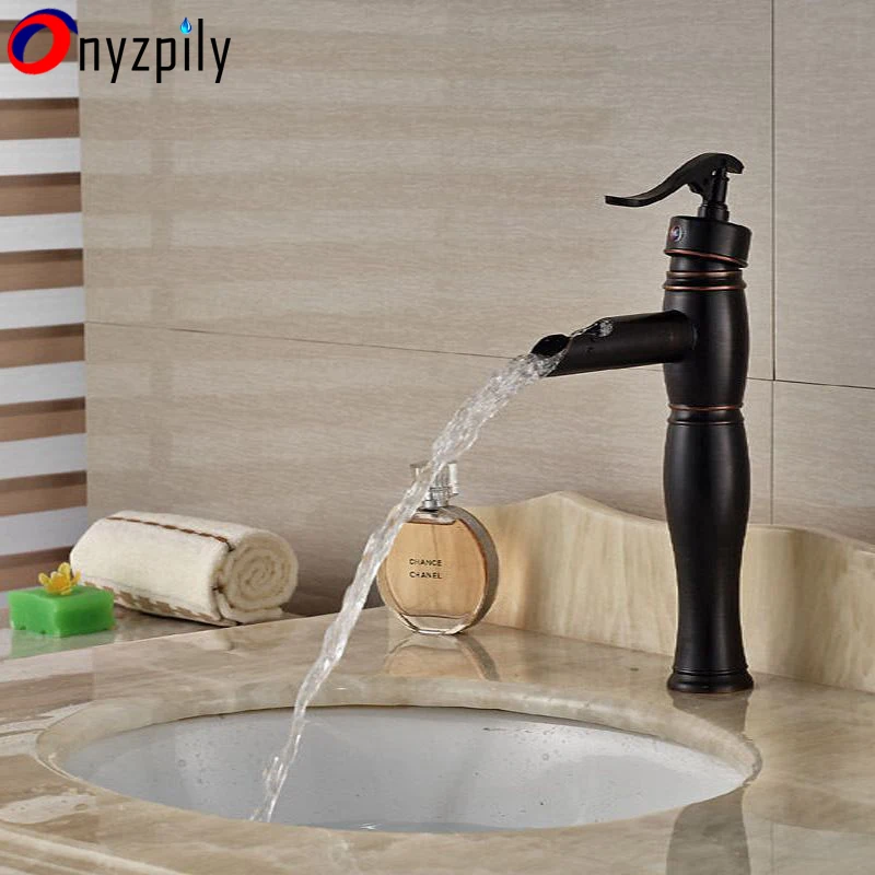 Масло втирают bronzebathroom бассейна кран сосуд Раковина Нажмите Палуба Гора с Pop Up Drain |
