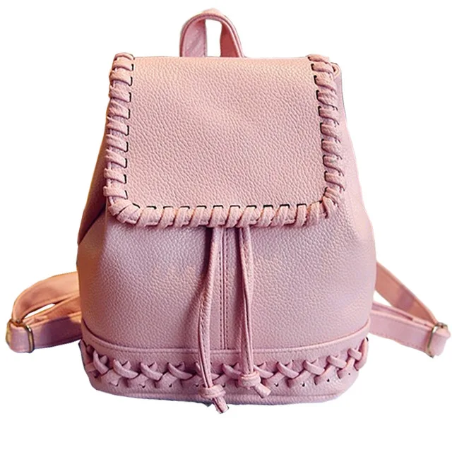 جديد الكورية GirlSchool الظهر الأزياء بو الجلود الكتف حقيبة على ظهره تنقش المدرسة حقيبة